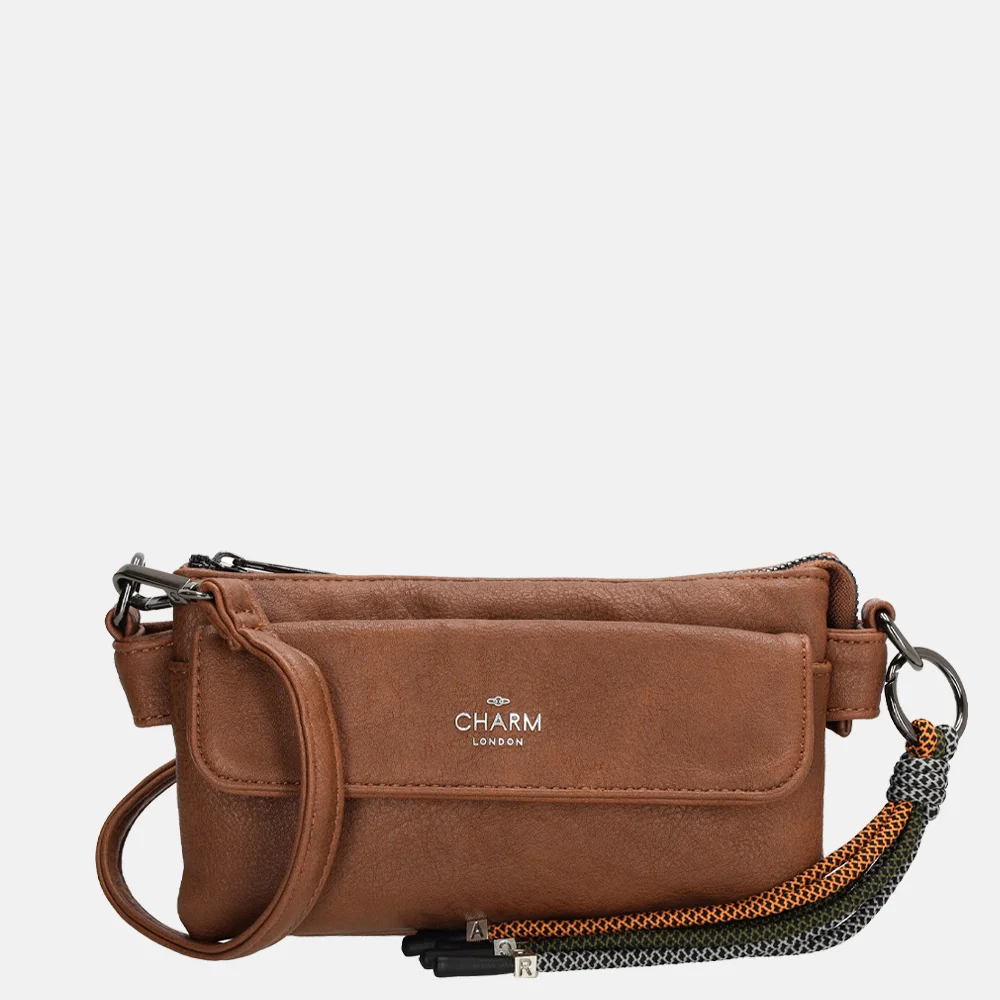 Charm London Tottingham crossbody tas S bruin bij Duifhuizen